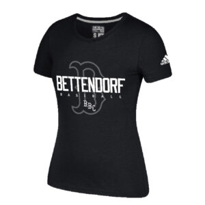 Bett Baseball Club Adidas Go To Performance Women’s Short Sleeve Tee-Black