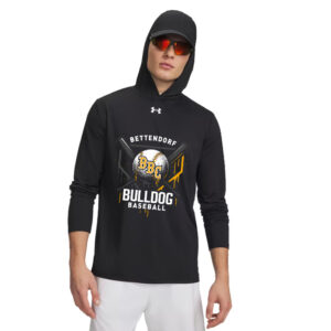 Bett Baseball Club Under Armour Mens Team Vanish Performance Hoodie-Black