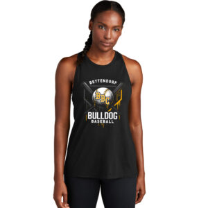 Bett Baseball Club Sport-Tek Ladies PosiCharge Tri-Blend Wicking Tank-Black