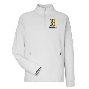 Bett Baseball Club North End Men’s Rhythm Waffle Quarter-Zip Pullover-Platinum