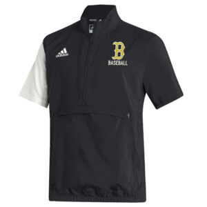 Bett Baseball Club Adidas STADIUM woven short sleeve 1/4 zip- Black/white (L, XL, 3x)