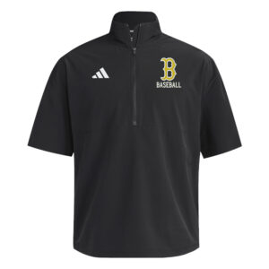Bett Baseball Club Adidas 1/4 Zip woven short sleeve Training Jacket – Black
