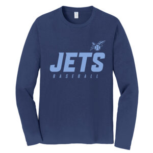 BPV Jets BB Unisex Cotton Fan Favorite Long Sleeve Tee-Navy