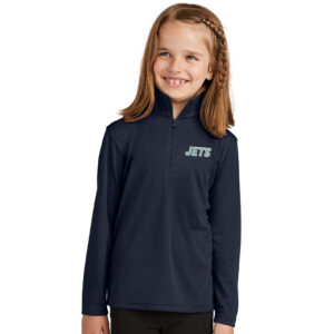 BPV Jets BB Sport Tek Youth PosiCharge Coimpetitor 1/4 Zip Pullover-Navy