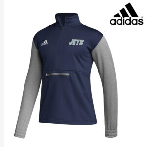 BPV Jets BB Adidas Team Issue color block 1/4 zip pullover -Team Navy/Grey (4X only)