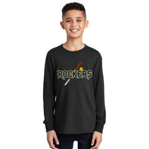 Barnstormers Rockers SB Youth Cotton long Sleeve Tee-Black