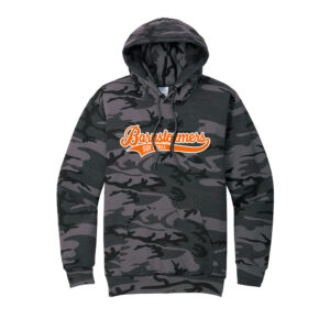 Barnstormers Rockers SB Unisex Core Fleece Camo Pullover Hooded Sweatshirt-Black Heather Camo