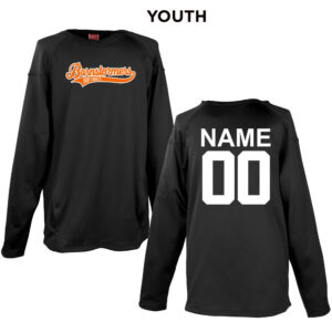 Barnstormers Rockers SB Rawlings YOUTH Performance Dugout Fleece Crewneck -Black