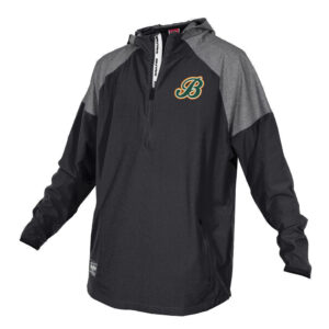 Barnstormers Rockers SB Rawlings Colorsync Long Sleeve 1/2 zip hooded  BP Jacket Adult-Black (l-3x)