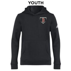 Boone Baseball Adidas Youth Fleece Hooded Sweatshirt- Black (youth Small only)