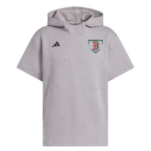 Boone Baseball Adidas  Dugout NWV Short Sleeve Hoodie- Medium Grey Heather (3xs-l, 3x)