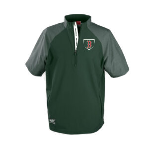 Boone Baseball Rawlings  Colrsync Short Sleeve Batting Cage Jacket -Dark Green