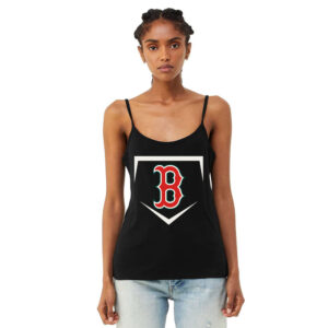 Boone Baseball Bella Canvas Ladies’ Micro Rib Spaghetti Strap Tank-Black