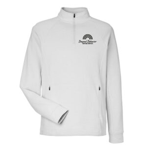 Beyond Behavior North End Men’s Rhythm Waffle Quarter-Zip Pullover-Platinum
