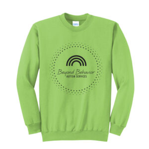 Beyond Behavior Unisex Core Fleece Crewneck Sweatshirt-Lime