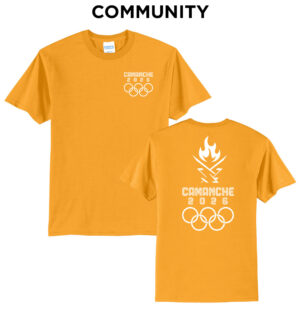 Camanche Unisex Short Sleeve Tee-Gold COMMUNITY