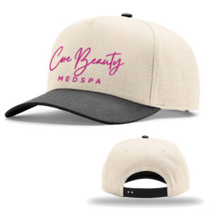 Core Beauty Richardson Full Fabric 5 Panel Champ Cap-Cream/Black