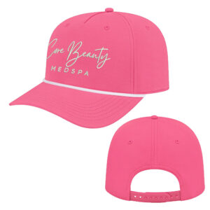 Core Beauty ICON performance rope golf cap-Hot Pink/white