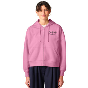 Core Beauty Stanley/Stella Women’s Stella Ida Full-Zip Hooded Sweatshirt-Bubble Pink