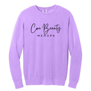 Core Beauty Comfort Colors Lightweight Crewneck Sweatshirt Unisex-Neon Violet