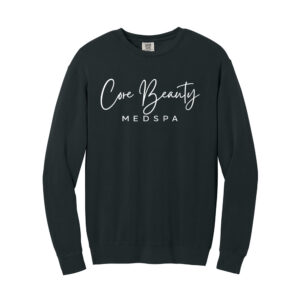 Core Beauty Comfort Colors Lightweight Crewneck Sweatshirt Unisex-Black