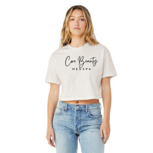 Core Beauty BELLA and CANVAS Women’s Jersey Crop Tee-Vintage White
