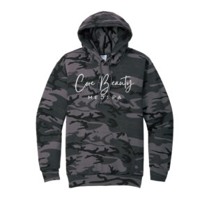 Core Beauty Unisex Core Fleece Camo Pullover Hooded Sweatshirt-Black Heather