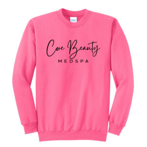 Core Beauty Unisex Fleece Crewneck Sweatshirt-Neon Pink