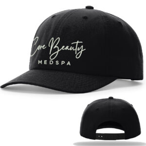 Core Beauty Richardson Relaxed 6 Panel Snapback premium canvas cap-Black