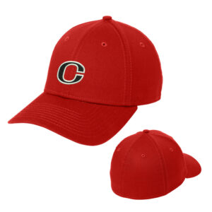 Clinton New Era Structured Stretch Cotton Cap-Scarlet