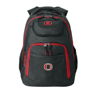Clinton OGIO Excelsior Pack back pack with lap top sleeve-Cynderfunk/Red