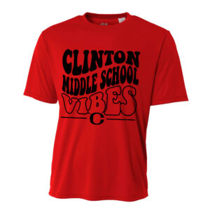 Clinton MS Adult Cooling Performance Tshirt-Scarlet