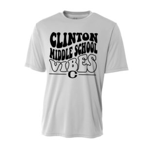 Clinton MS Adult Cooling Performance Tshirt-Silver