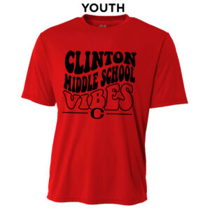 Clinton MS YOUTH Cooling Performance Tshirt-Scarlet