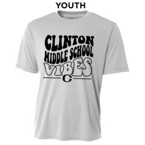 Clinton MS YOUTH Cooling Performance Tshirt-Silver