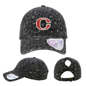 Clinton MS Infinity Her Women’s Garment-Washed Fashion Print Cap -Black Leopard