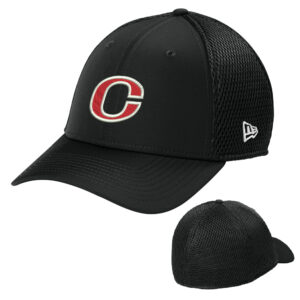 Clinton MS New Era 39THIRTY Performance Stretch Mesh Cap-Black