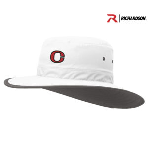 Clinton MS Richardson SUNRIVER Wide Brim water repellant Hat-White/Charcoal