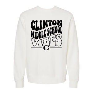 Clinton MS Independent Trading Midweight-Pigment Dyed crewneck sweatshirt Unisex-White