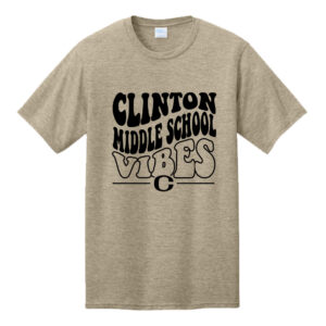 Clinton MS Port Company Unisex CVC Tee-Desert Tan Heather