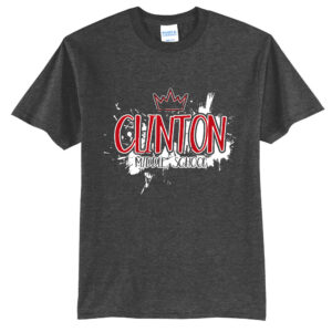 Clinton MS Unisex Short Sleeve Tee-Dark Heather Grey