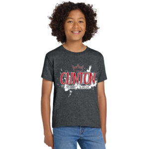 Clinton MS Youth Short Sleeve Tee-Dark Heather