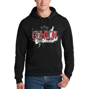 Clinton MS Unisex Fleece Hooded Sweatshirt-Black Heather