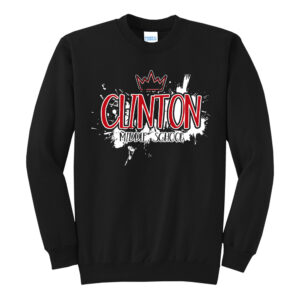 Clinton MS Unisex Core Fleece Crewneck Sweatshirt-Black
