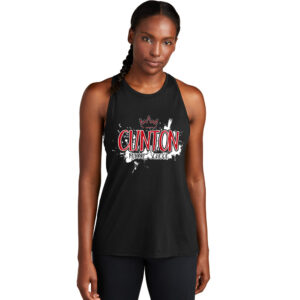 Clinton MS Sport-Tek Ladies PosiCharge Tri-Blend Wicking Tank-Black