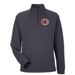 Clinton MS North End Men’s Rhythm Waffle Quarter-Zip Pullover-Carbon