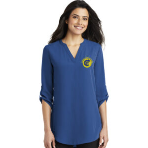 CNB Port Authority Ladies 3/4-Sleeve Tunic Blouse-True Blue
