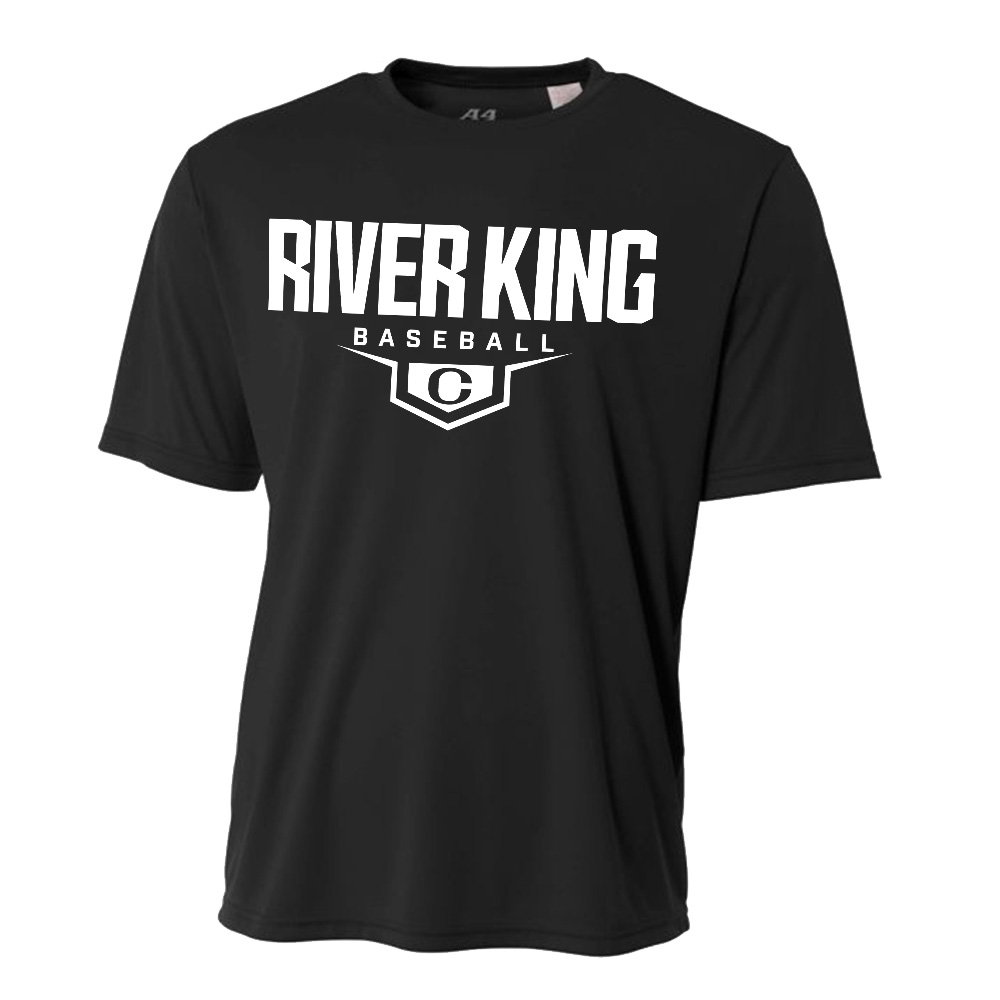 Clinton Baseball Adult Cooling Performance Tshirt -Black