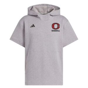 Clinton Baseball Adidas Dugout NWV Short Sleeve Hoodie- Medium Grey Heather (3xs-3x)