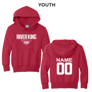 Clinton Baseball Youth Hooded Sweatshirt-Red (YM-YXL)